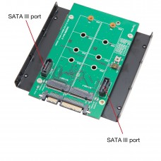 3.5" SATAIII to M.2 SSD RAID Adapter - SY-ADA40102