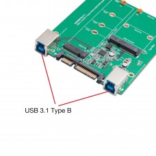 USB 3.1 or SATA III to M.2/mSATA SSD Adapter - SY-ADA50087