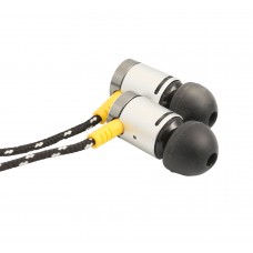 Art of Sound In-Ear Ear Bud Headphone with Strong Woven Cable Cords and In-Line Mic - SY-AUD63102