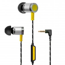 Art of Sound In-Ear Ear Bud Headphone with Strong Woven Cable Cords and In-Line Mic - SY-AUD63102
