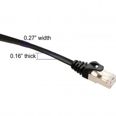 Black 5 Meter CAT7 STP Network Flat Cable - SY-CAB24050