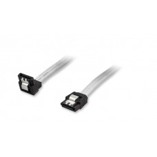 18" SATA II Cable with Metal Latch Straight to Right Angle - SY-CAB40006
