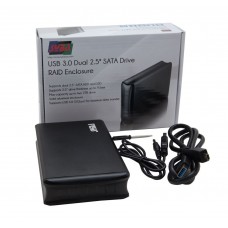 USB 3.0 Dual 2.5" SATA Drive RAID Enclosure - SY-ENC25042