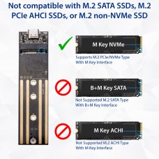 USB-C M.2 M-key SSD External Enclosure - SY-ENC40140