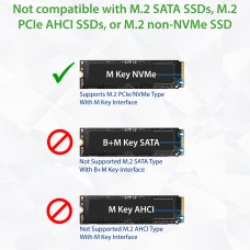 USB-C M.2 M-key SSD External Enclosure - SY-ENC40154