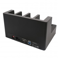 USB 3.0 or eSATA 4 Bay HDD Dock with RAID 0/1/3/5/10 Support - SY-ENC50094