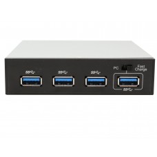 3.5" Drive Bay 4 Port USB 3.0 Hub with One Fast Charging Port - SY-HUB20134