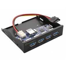 4 port USB 3.0 Hub Panel for 3.5" Floppy Bay - SY-HUB20211