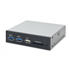3.5" Drive Bay 2 Port USB 3.0 Expansion and SD Card Reader Slot - SY-HUB50044