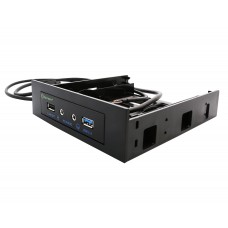 3.5" Floppy Bay 1 Port USB 3.0 1 USB Charge Port with Headphone and Microphone Jack - SY-HUB50096