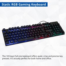 PC Gaming USB RGB Accessories Starter Kit: Gaming Keyboard - Gaming Mouse - Gaming Headset. - SY-KIT53005