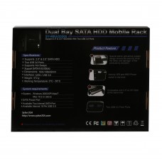 5.25" Bay Drive Tray Less Mobile Rack for 3.5" and 2.5" SATA III HDD with extra 2 port USB 3.0 - SY-MRA55006