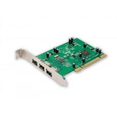 3-port (x2 1394a; x1 1394b), PCI; Texas Instruments Chipset - SY-PCI30010