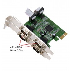 4 Port DB9 Serial PCI-e x1 Card - SY-PEX-4S