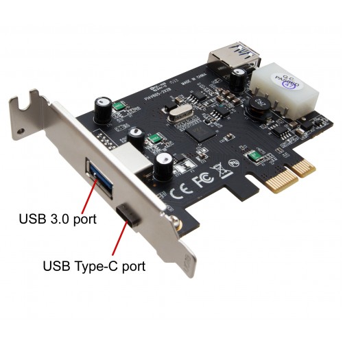 PCI-E a USB 3.0 tipo C 3 tipo A espansione di Type C+3*Type A 