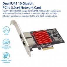 Dual Port 10 Gigabit Ethernet Network Adapter, Intel X550-AT2 Chipset - SY-PEX24069
