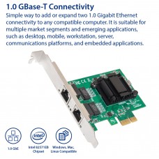 2 Port Gigabit Ethernet PCI-e x1 Network Card
