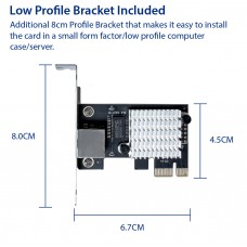Single Port 2.5 Gigabit Ethernet PCI-e x1 Controller Card NIC