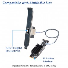 10 Gigabit M.2 M Key Ethernet Network Expansion Card
