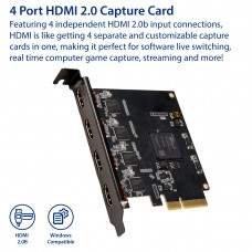 Quad HDMI Video Capture Card PCI-e x4 Interface Multi-Channel Live Streaming