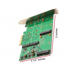 2 Port mSATA and M.2 (NGFF) PCI-E x4 RAID Card - SY-PEX50090