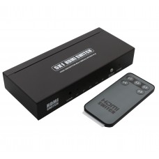 5 Port HDMI Switch with Remote Control and Power Adapter - SY-SWI31051