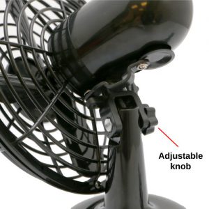 USB Desk Fan, USB Powered with On/Off Switch, Black Color - CL-ACC65015