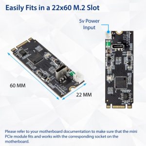 USB 3.2 Gen 2 (10 Gbps) 1-Port Type-C M.2 22x60 B+M key Controller Card - SY-ADA20232 USB 3.2 Gen 2 (10 Gbps) 1-Port Type-C M.2 22x60 B+M key Controller Card - SY-ADA20232