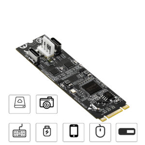 USB 3.2 Gen 2 (10 Gbps) 2-Port Type-C M.2 22x60 B+M key Controller Card - SI-ADA20247