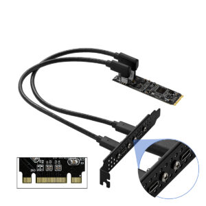 USB 3.2 Gen 2 (10 Gbps) 2-Port Type-C M.2 22x60 B+M key Controller Card - SI-ADA20247