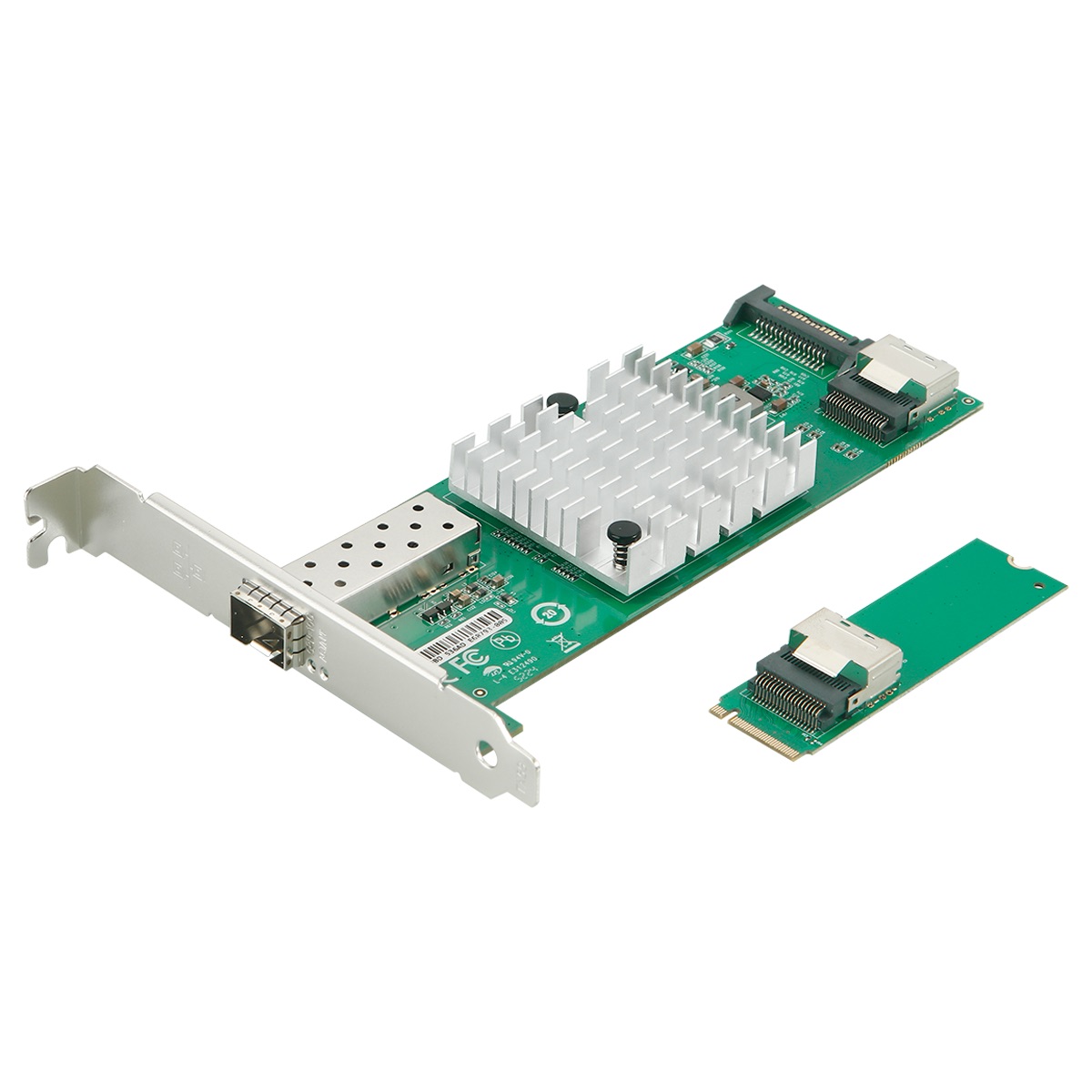 M.2 M-Key Single SFP+ Port 10G Ethernet LAN Adapter with 50cm 