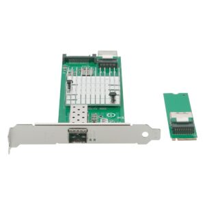 M.2 M-Key Single SFP+ Port 10G Ethernet LAN Adapter with 50cm Cable, with Intel 82599EN Controller