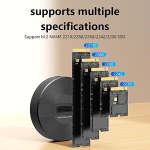 USB4.0 (USB-C) 40G Portable NVMe M-Key (B+M) / NVMe / PCIe SSD (22110, 2280, 2260, 2242, 2230) Ultra Fast External SSD Docking (Docking Only)