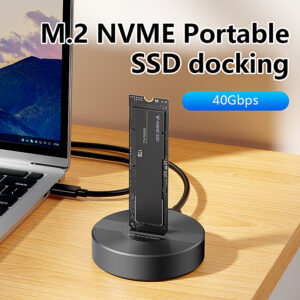 USB4.0 (USB-C) 40G Portable NVMe M-Key (B+M) / NVMe / PCIe SSD (22110, 2280, 2260, 2242, 2230) Ultra Fast External SSD Docking (Docking Only)