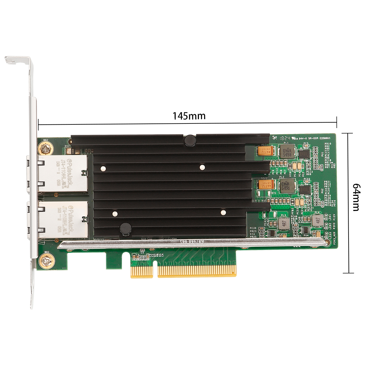 IO CREST Dual Port 10 Gigabit Ethernet PCI-e x8 Network Card Intel X540 ...