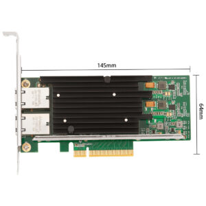 IO CREST Dual Port 10 Gigabit Ethernet PCI-e x8 Network Card Intel X540 Chipset
