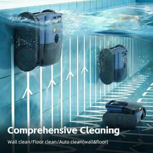 Pool Vacuum Robot - Sonar Navigation, 180-minute Runtime, for Inground Pools up to 2,200 Sq. Ft