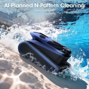 Pool Vacuum Robot - AI Smart Navigation, 360° Top-to-Bottom Cleaning, 4 Cleaning Modes, Over 3.5h Replaceable Battery Design, for Inground & Above-Ground Pools up to 3,200 Sq. Ft