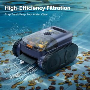 Pool Vacuum Robot - Sonar Navigation, 180-minute Runtime, for Inground Pools up to 2,200 Sq. Ft
