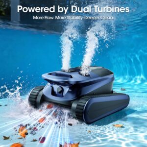 Pool Vacuum Robot - AI Smart Navigation, 360° Top-to-Bottom Cleaning, 4 Cleaning Modes, Over 3.5h Replaceable Battery Design, for Inground & Above-Ground Pools up to 3,200 Sq. Ft