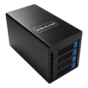 USB 4.0 (40Gbps) Type-C 4 Bay 2.5 Inch and 3.5 Inch SATA Hard Drive + 1 Bay M.2 NMVe Combo External Hard Drive Enclosure