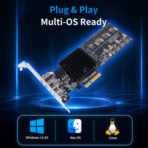 SouthBridge Max PCIe 4.0 Multi-Function Expansion Card up to 12 Ports (NVMe M2, USB, SATA) - No Motherboard Bifurcation Required