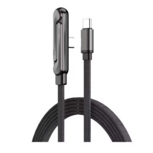 USB-C Charging Cable with Folding Phone Stand, Durable Braided Type-C Cable