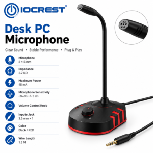 3.5mm Desktop Gaming Microphone with Volume Control Knob 3.5mm Desktop Gaming Microphone with Volume Control Knob