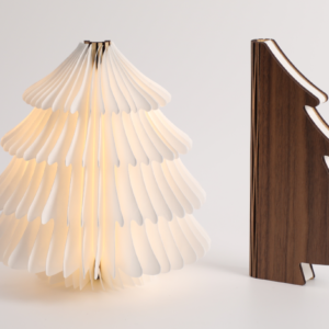 Folding Tree Lamp, Foldable LED Table Light, Warm White Reading Night Light